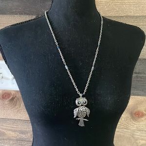 Owl necklace Y2K chunky boho